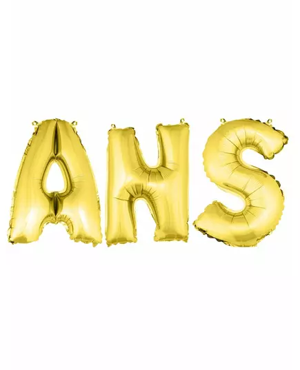Ballons aluminium lettres ANS dorés 36 cm
