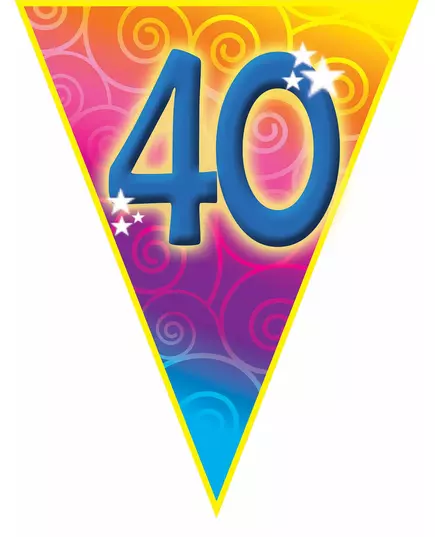 40 jaar kleurrijke verjaardagsslinger