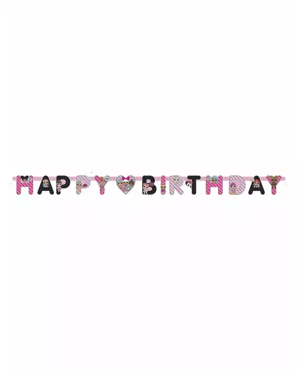 Guirlande Happy Birthday en carton LOL Surprise™ 1,69 m