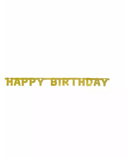 Goudkleurige Happy Birthday slinger