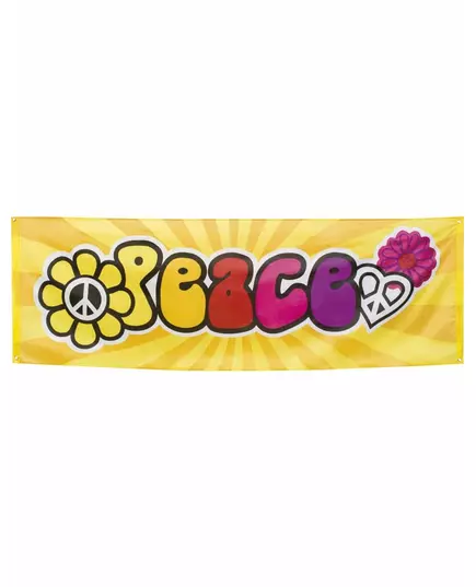 Bannière Tissu Hippie Flower Power