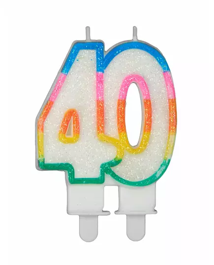 Nummer 40 verjaardagskaars