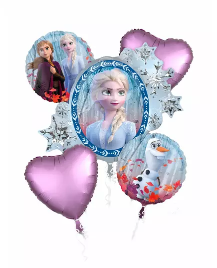Bouquet 5 ballons aluminium La Reine des Neiges 2™