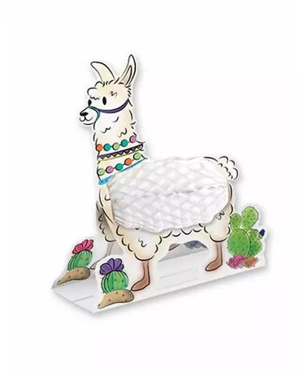 Witte lama papieren tafeldecoratie
