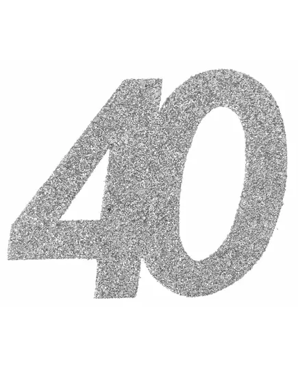 6 Confettis anniversaire 40 ans 6 x 5 cm