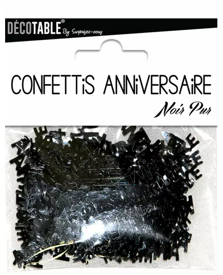 Confettis Joyeux anniversaire noir