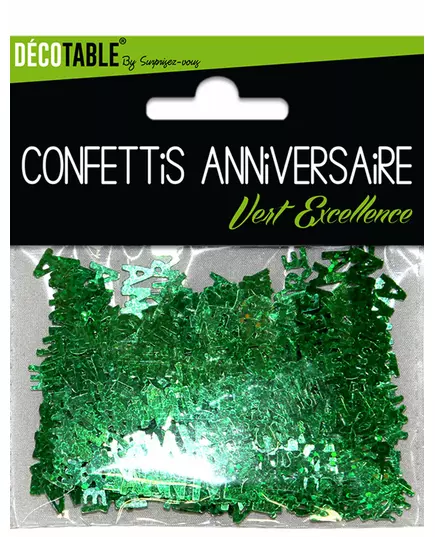Joyeux anniversaire confetti groen