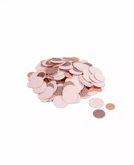 Roze glitter en roségouden confetti