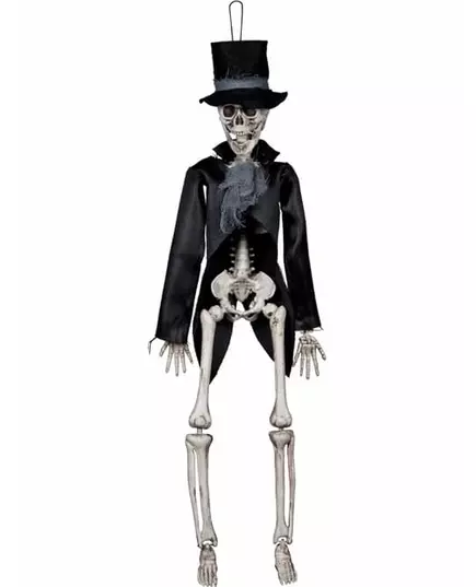 Squelette à suspendre marié gothique Halloween 45 cm
