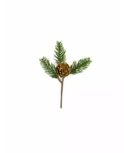 Décoration de branche de sapin avec pomme de pin 15 cm