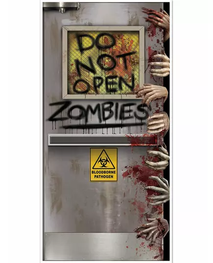 Décoration de porte laboratoire zombie 76 x 152 cm