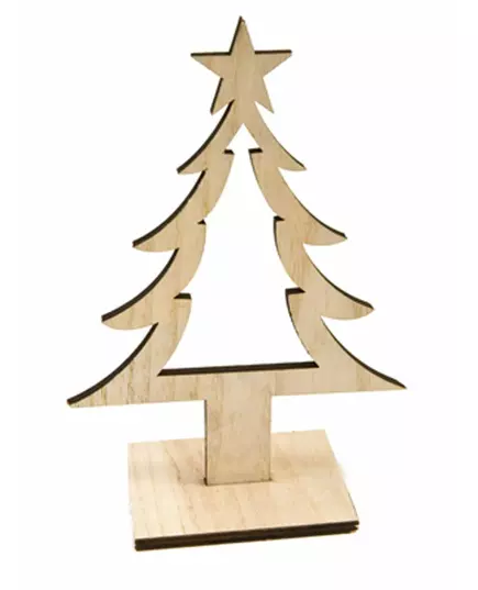 Décoration Sapin de Noël en bois 25 cm
