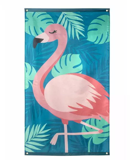 Flamingo Tropic stoffen vlag 150 x 90 cm
