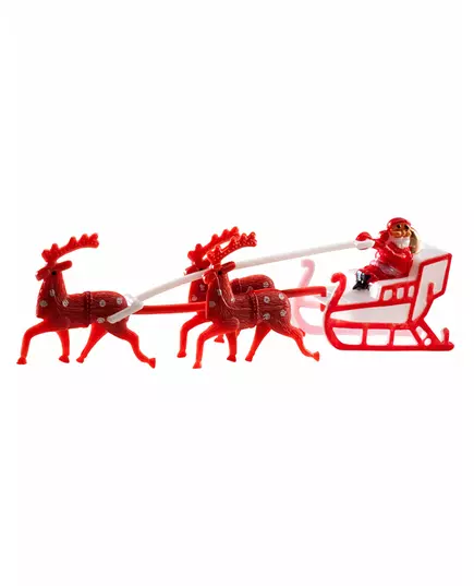 Kerstman op slee taartdecoratie