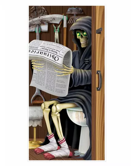 Décoration de porte faucheuse 76 x 152 cm