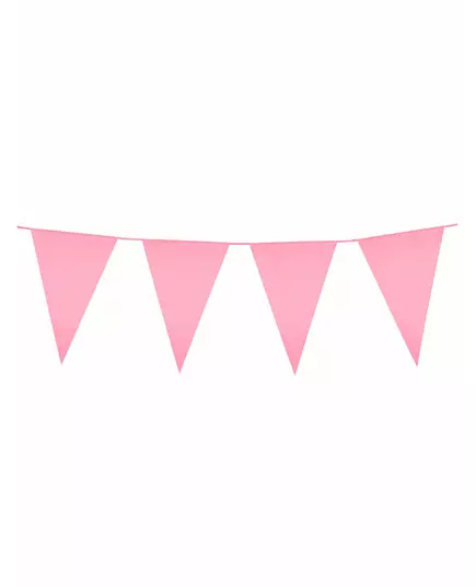 Roze vlaggenslinger 10 m