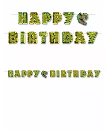 Dinosaurus Happy Birthday verjaardagsslinger
