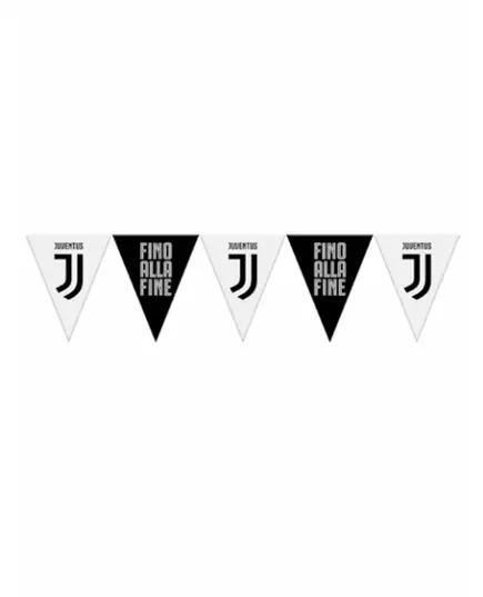 Zwarte en witte Juventus™ vlaggenslinger