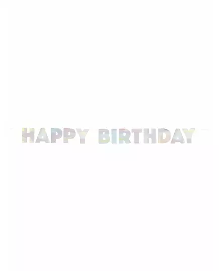 Kartonnen regenboogkleurige Happy Birthday slinger
