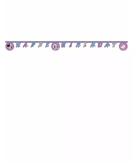 Guirlande Happy Birthday Minnie et la licorne™ 2 m