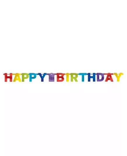 Guirlande Happy Birthday multicolore 213 cm