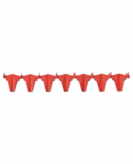 Guirlande papier ignifugé taureau rouge 4.5 m