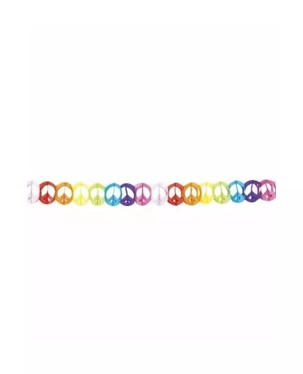 Guirlande multicolore papier hippie 4 mètres