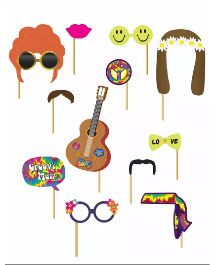 Hippie photobooth set