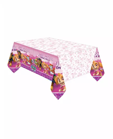 Nappe en plastique rose Pat'Patrouille™ 137 x 243 cm
