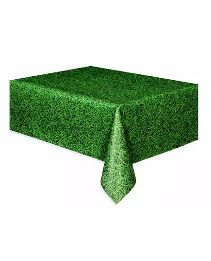 Groen tafelkleed met gras opdruk