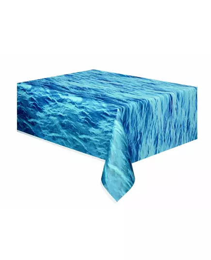 Nappe bleue en plastique vagues de l'océan 137 x 274 cm