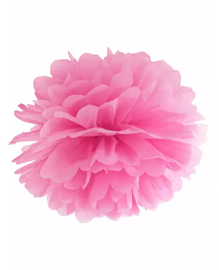 Pompon à suspendre en papier fuchsia 35 cm