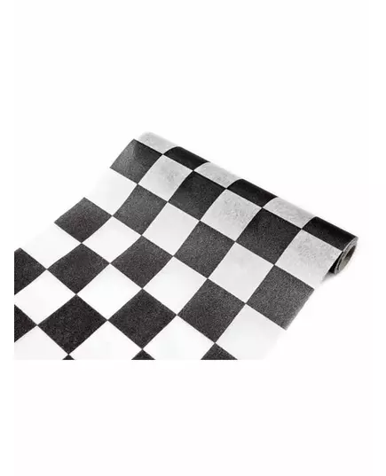 Chemin de table intissé damier 27 cm x 5 m