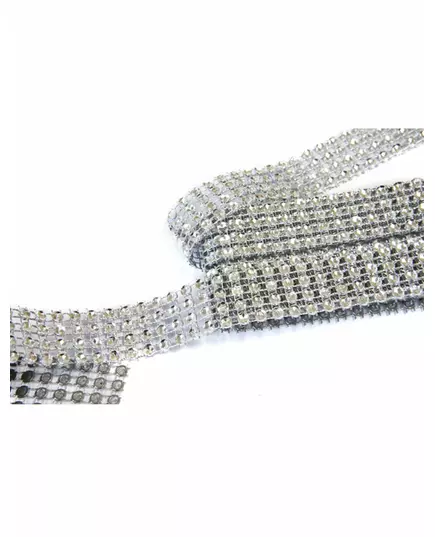 Zilverkleurig strass lint