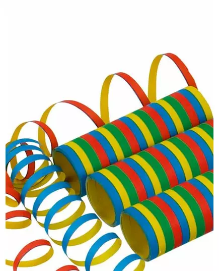 3 Rouleaux serpentins multicolores 400 x 0.7cm