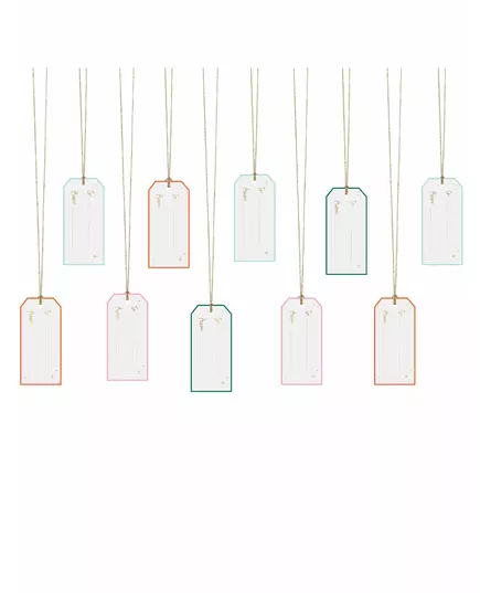 12 kerst etiketten 9 x 4 cm