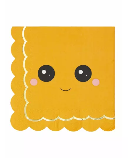 16 Sweety pompoen papieren servetten 33 x 33 cm