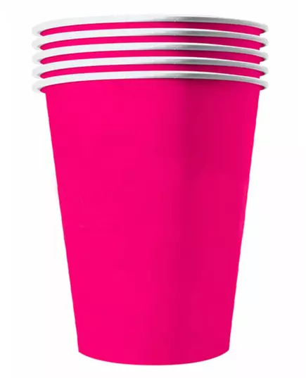 20 Amerikaans roze recyclebare kartonnen bekers 53 cl