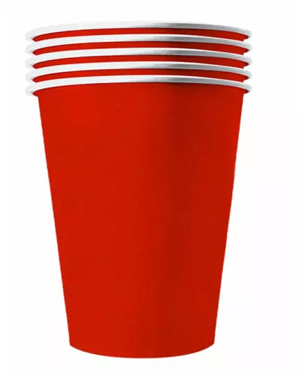 20 Gobelets américains carton recyclable rouges 53cl