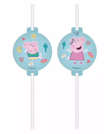4 Peppa Pig™ rietjes