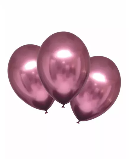 6 satijnroze latex ballonnen 28 cm