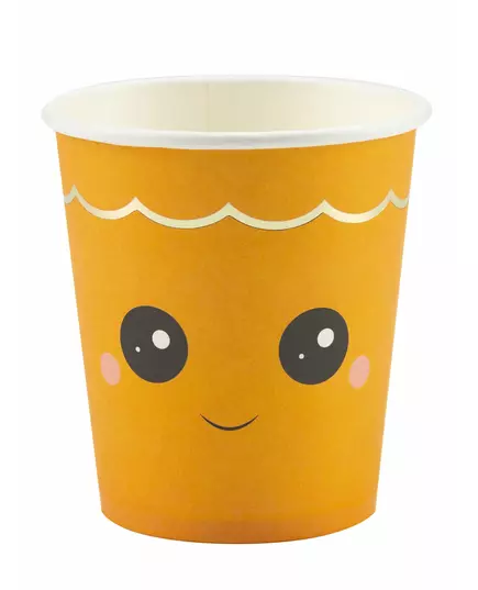 8 Gobelets en carton citrouille sweety 200 ml