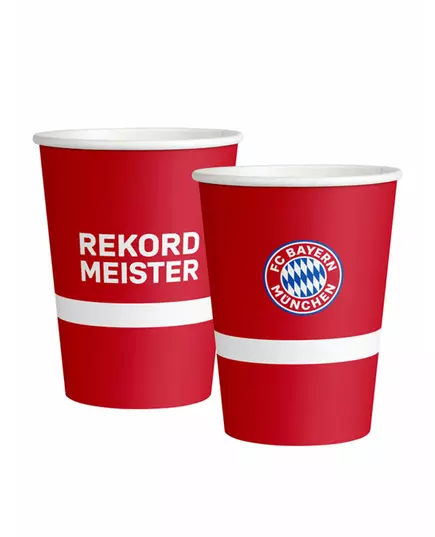 8 Gobelets en carton FC Bayern Munich™ 250 ml