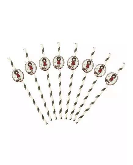 8 Ruby Santoro™ kartonnen rietjes