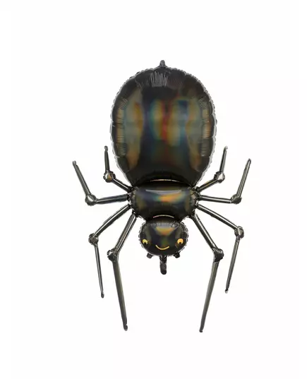 Ballon aluminium araignée noir métallisé 60 x 101 cm