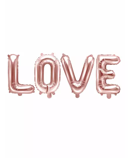 Ballonletters LOVE rosé goud 140 x 35 cm