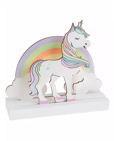 Centre de table en bois licorne 14 x 13 cm