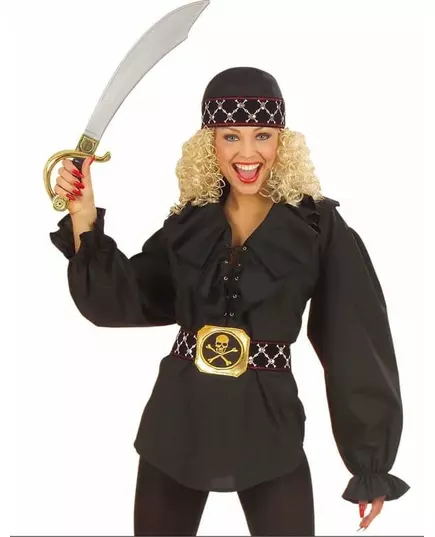 Chemise noire pirate femme