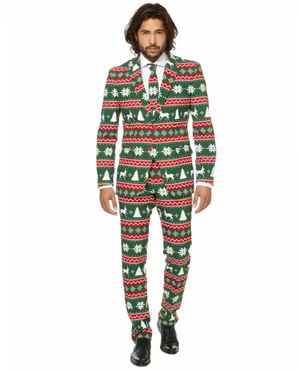 Mr. Festive Opposuits™ kerst kostuum voor mannen, Maat: Medium (EU 48–50)