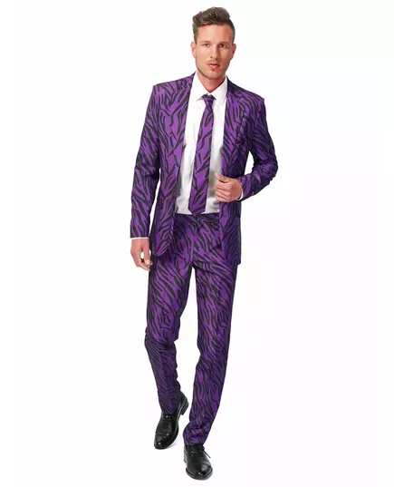 Costume Mr. Tiger violet homme Suitmeister™, Taille: Small (EU 44–46)